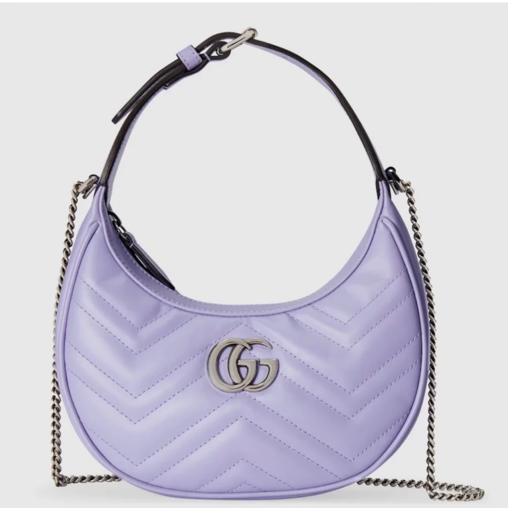 Gucci Lavender Quilted Shoulder Bag - Picture 2 of 2